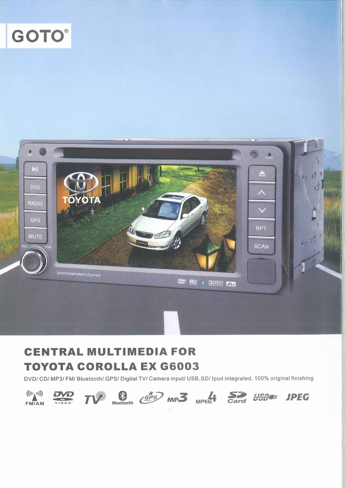 CAR MULTIMEDIA PLAYER PRODUCT CATALOGUE G6003